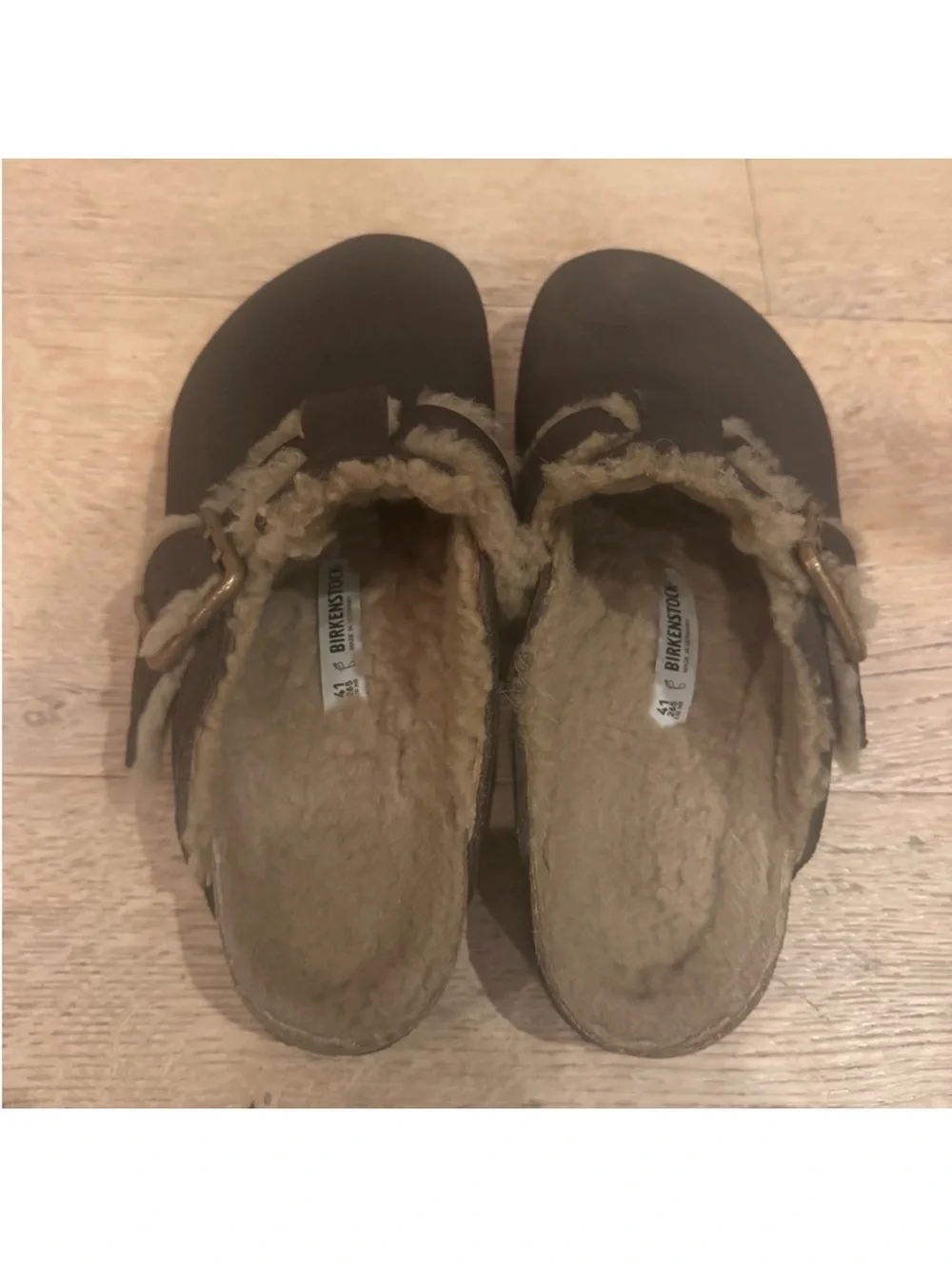 Birkenstock Boston Women’s Brown Shearling Clog Sz 41 Price Firm!